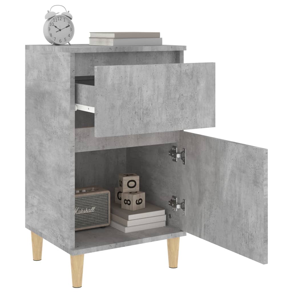 vidaXL Bedside Cabinets 2 pcs Concrete Grey 40x35x70 cm