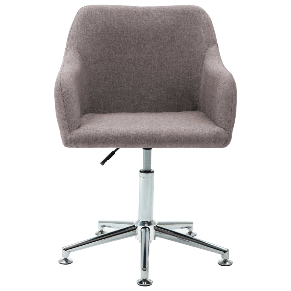 vidaXL Swivel Office Chair Taupe Fabric