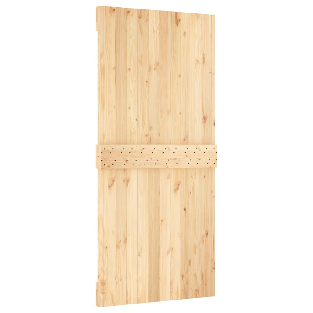 vidaXL Sliding Door with Hardware Set 95x210 cm Solid Wood Pine