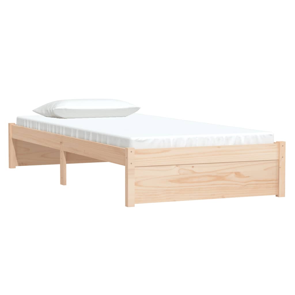 vidaXL Bed Frame without Mattress Solid Wood 90x190 cm Single