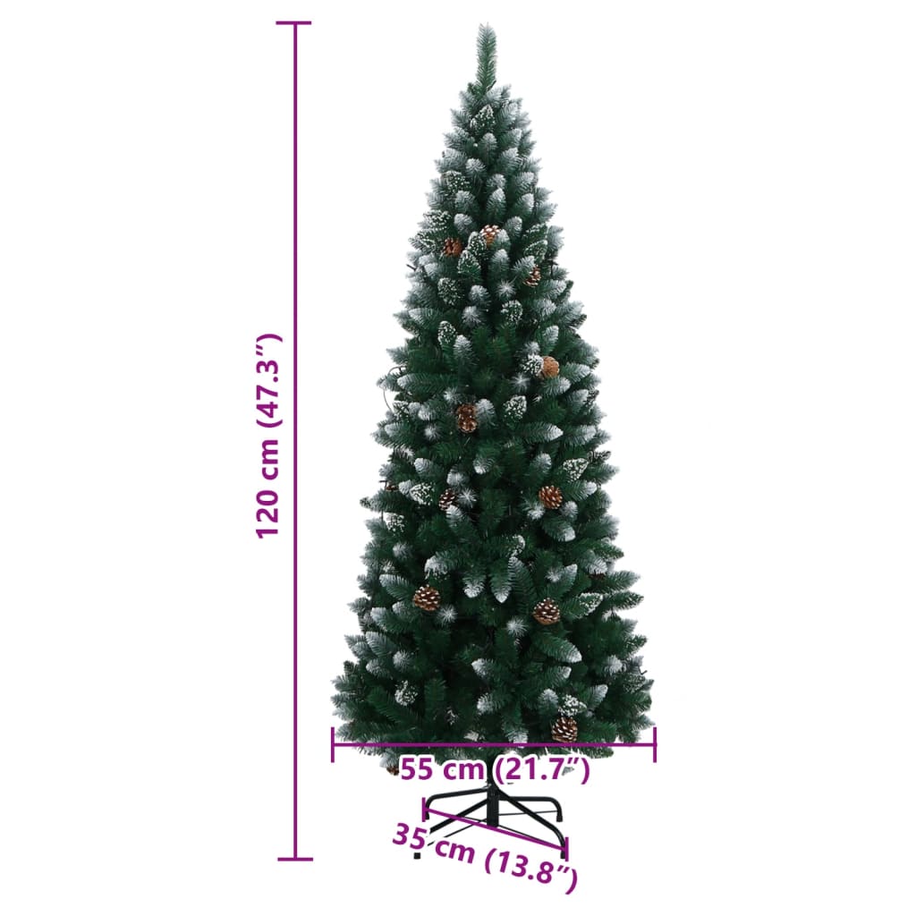 vidaXL Artificial Christmas Tree 150 LEDs 120 cm