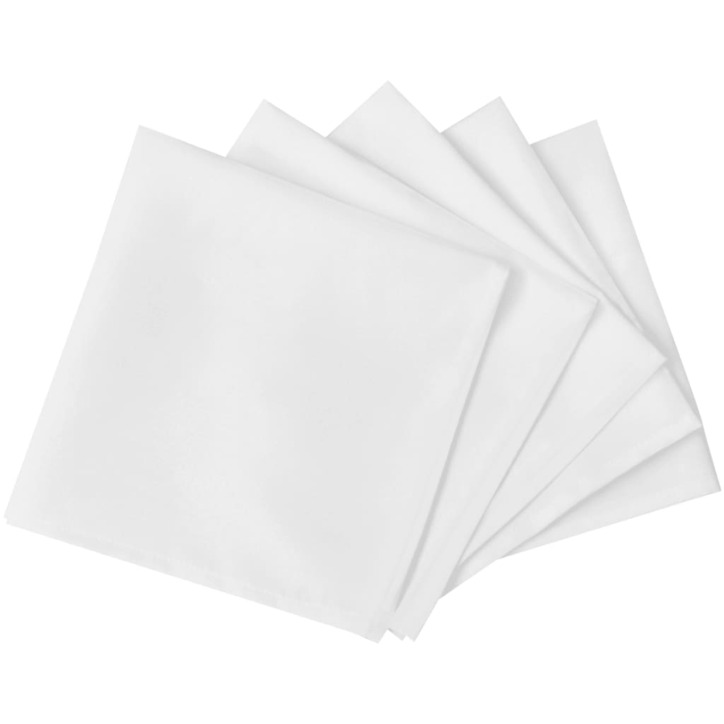 50 Dinner Napkins White 50 x 50 cm