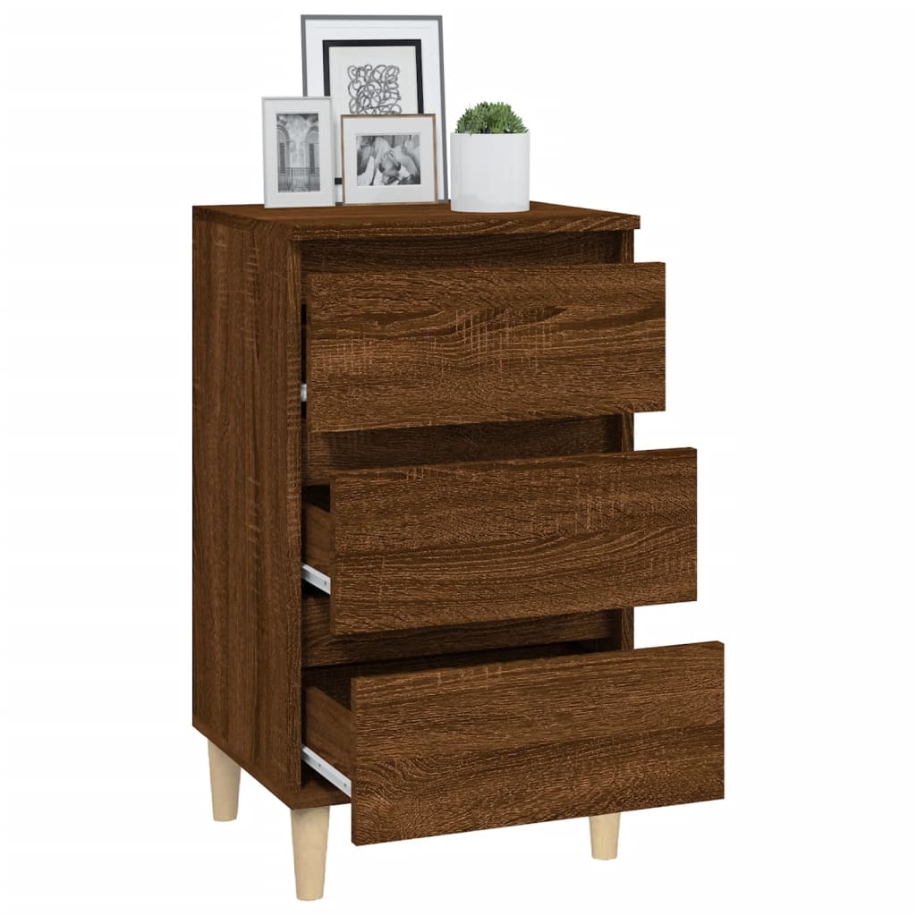 vidaXL Bedside Cabinet Brown Oak 40x35x70 cm Engineered Wood