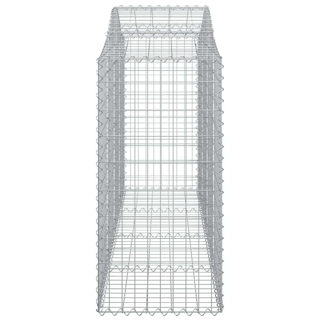 vidaXL Arched Gabion Baskets 11 pcs 200x50x100/120 cm Galvanised Iron