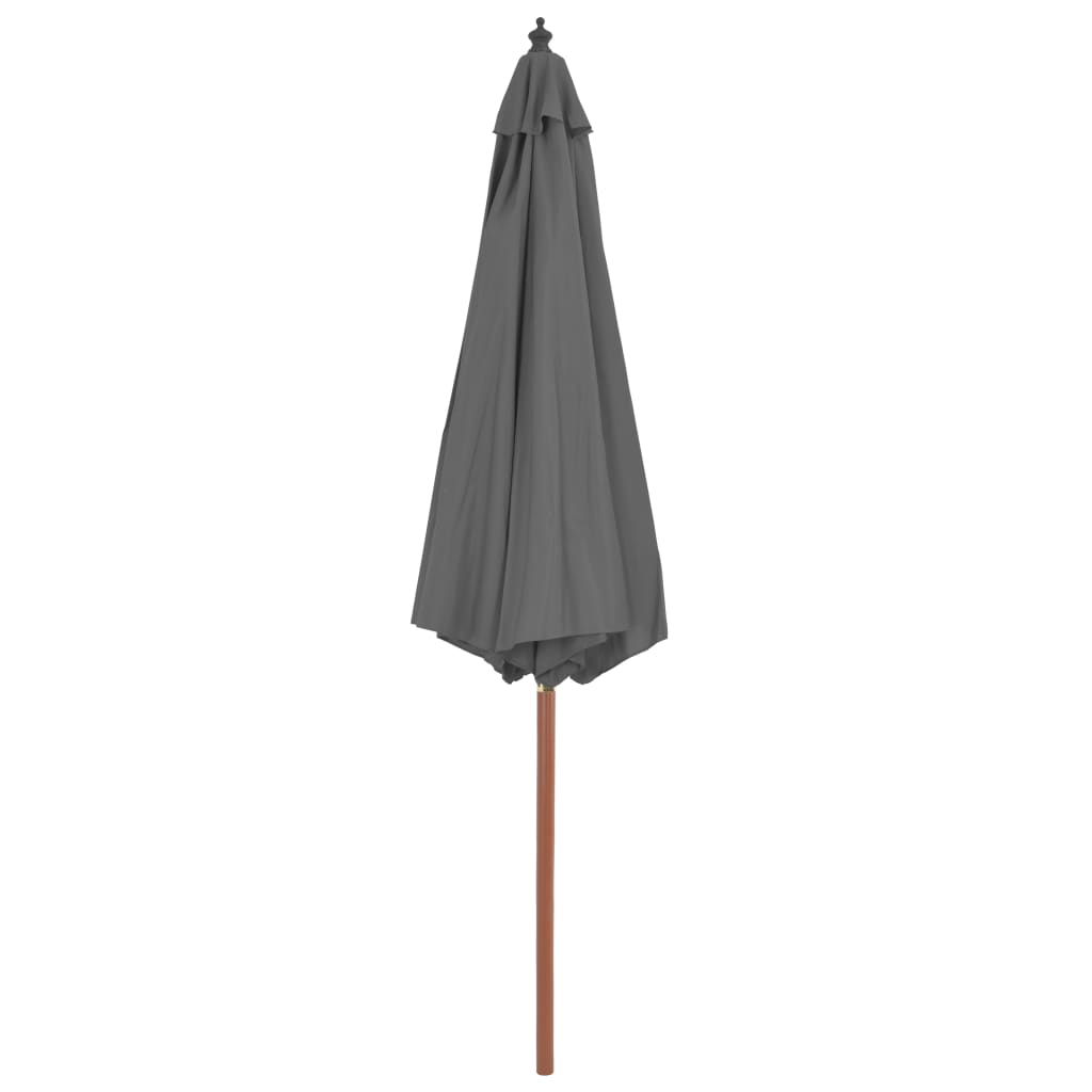 vidaXL Garden Parasol with Wooden Pole 300 cm Anthracite