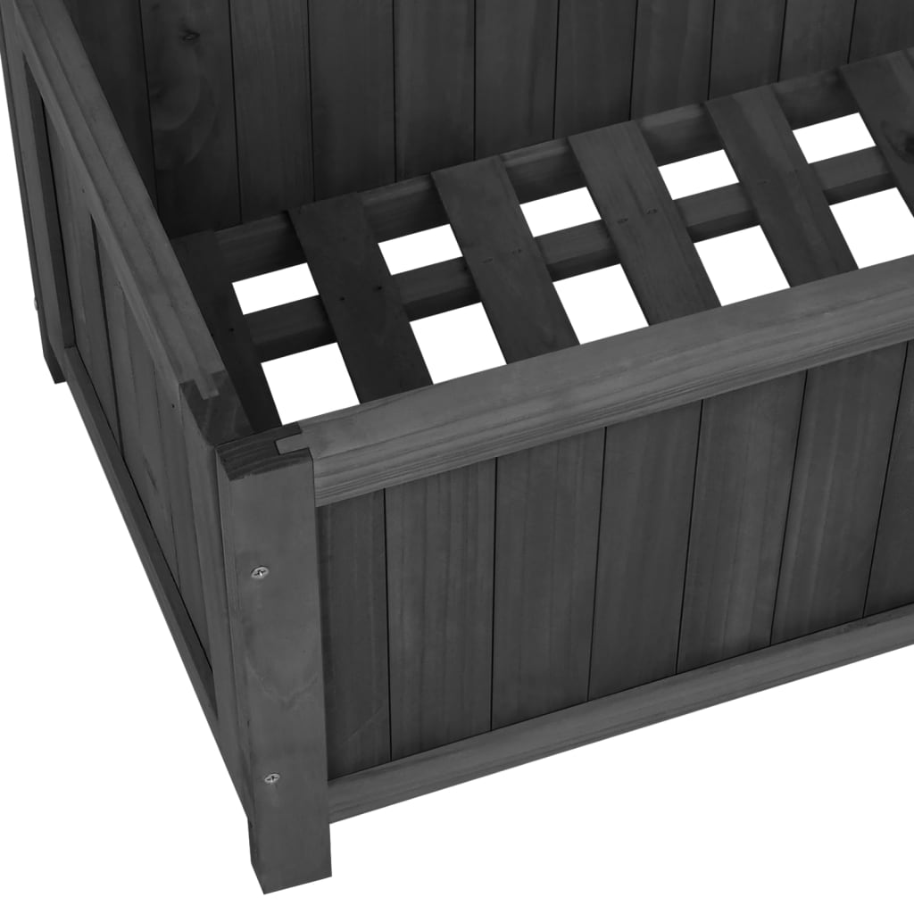 vidaXL Garden Trellis Planter Black 70x30x135 cm Solid Firwood