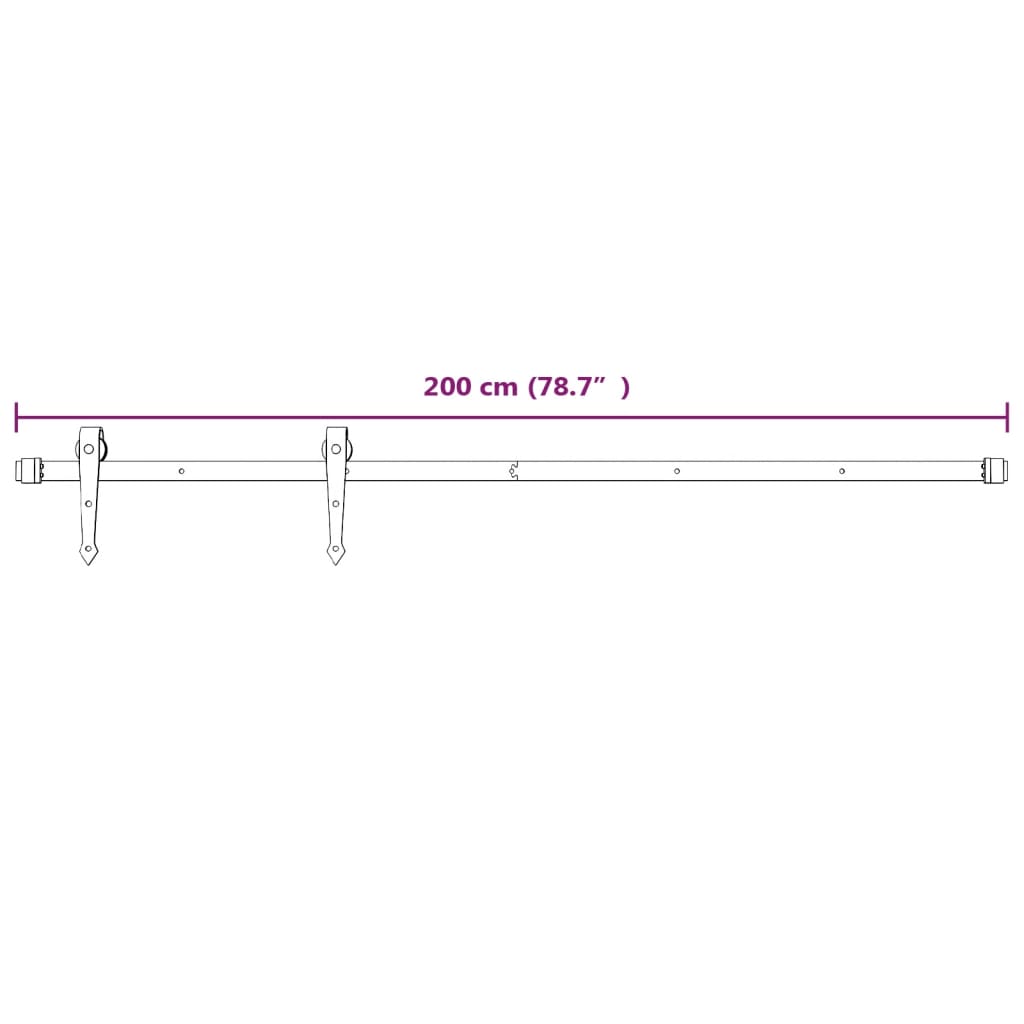 vidaXL Sliding Door with Hardware Set 85x210 cm Solid Wood Pine