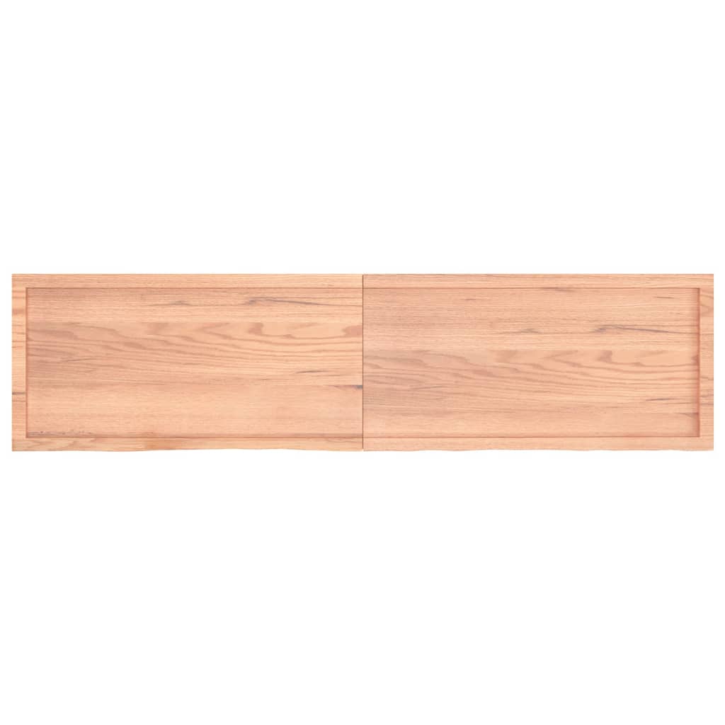 vidaXL Bathroom Countertop Light Brown 200x50x(2-4)cm Treated Solid Wood