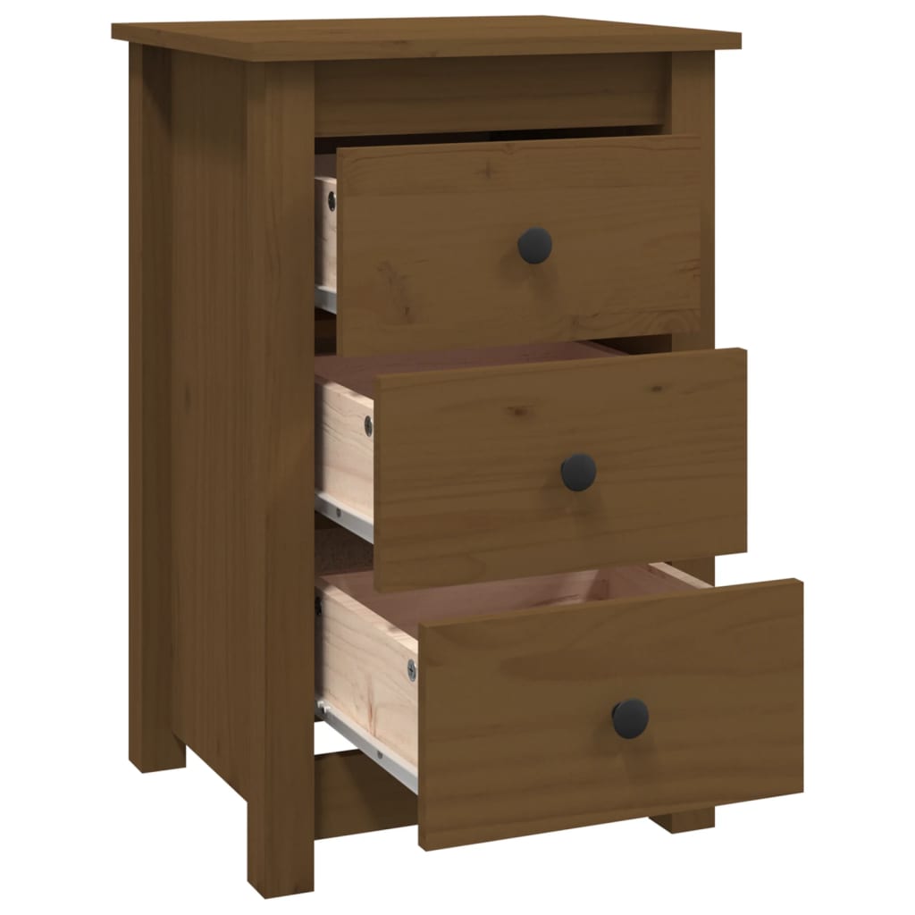 vidaXL Bedside Cabinets 2 pcs Honey Brown 40x35x61.5 cm Solid Wood Pine