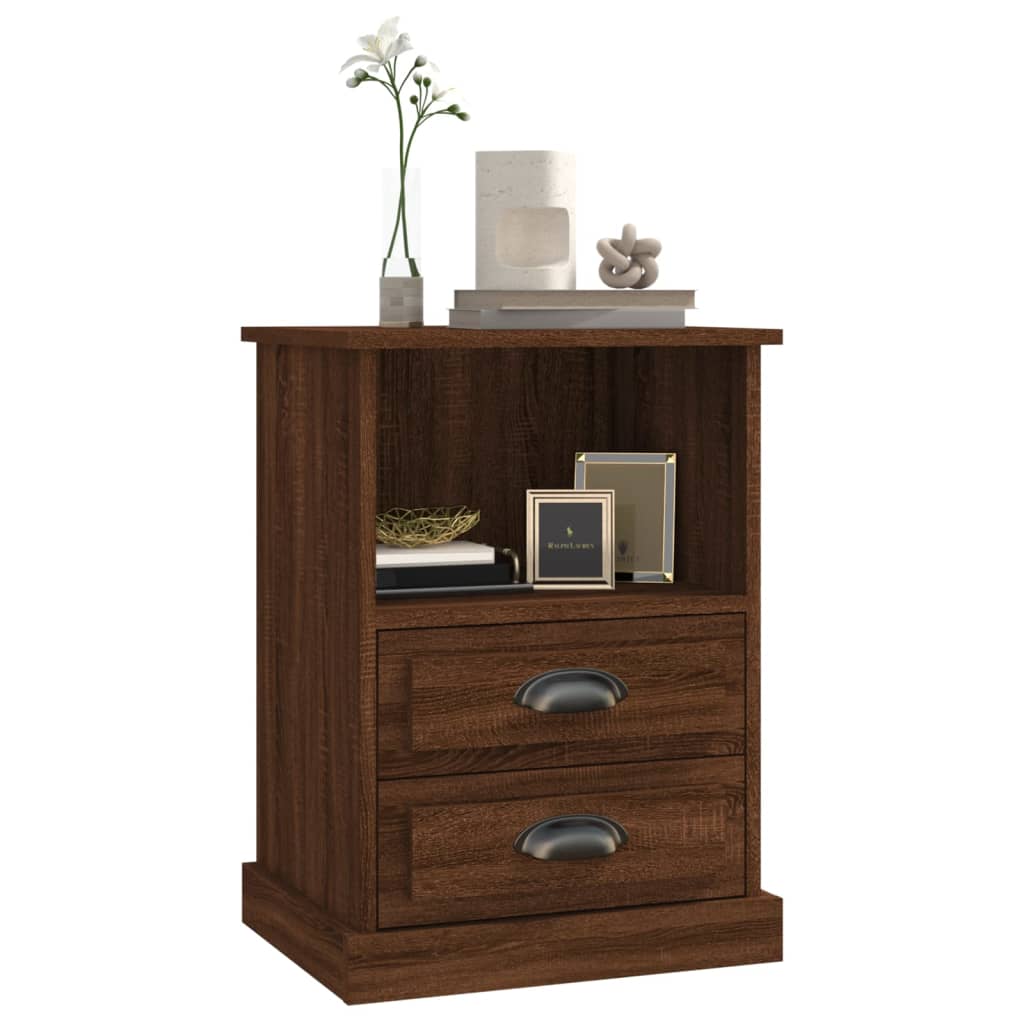 vidaXL Bedside Cabinets 2 pcs Brown Oak 43x36x60 cm