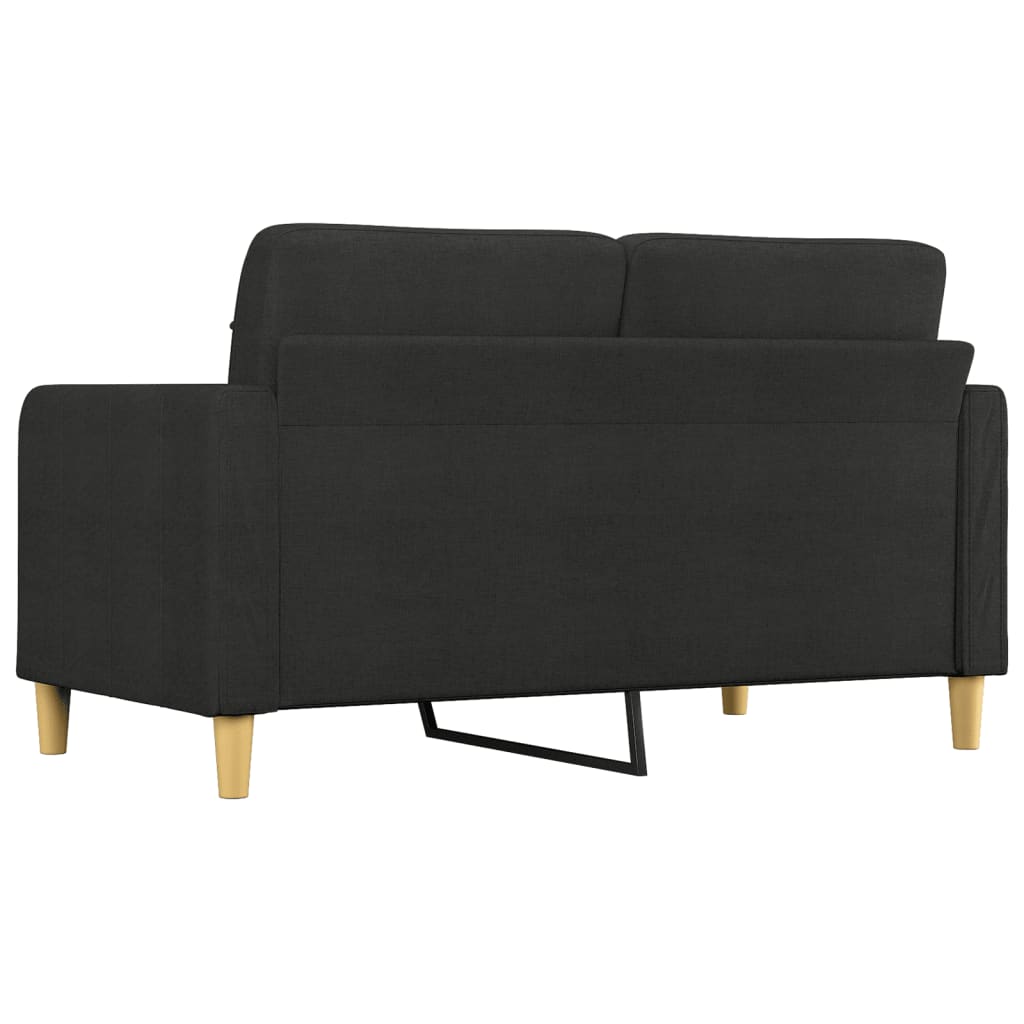 vidaXL 2-Seater Sofa Black 140 cm Fabric