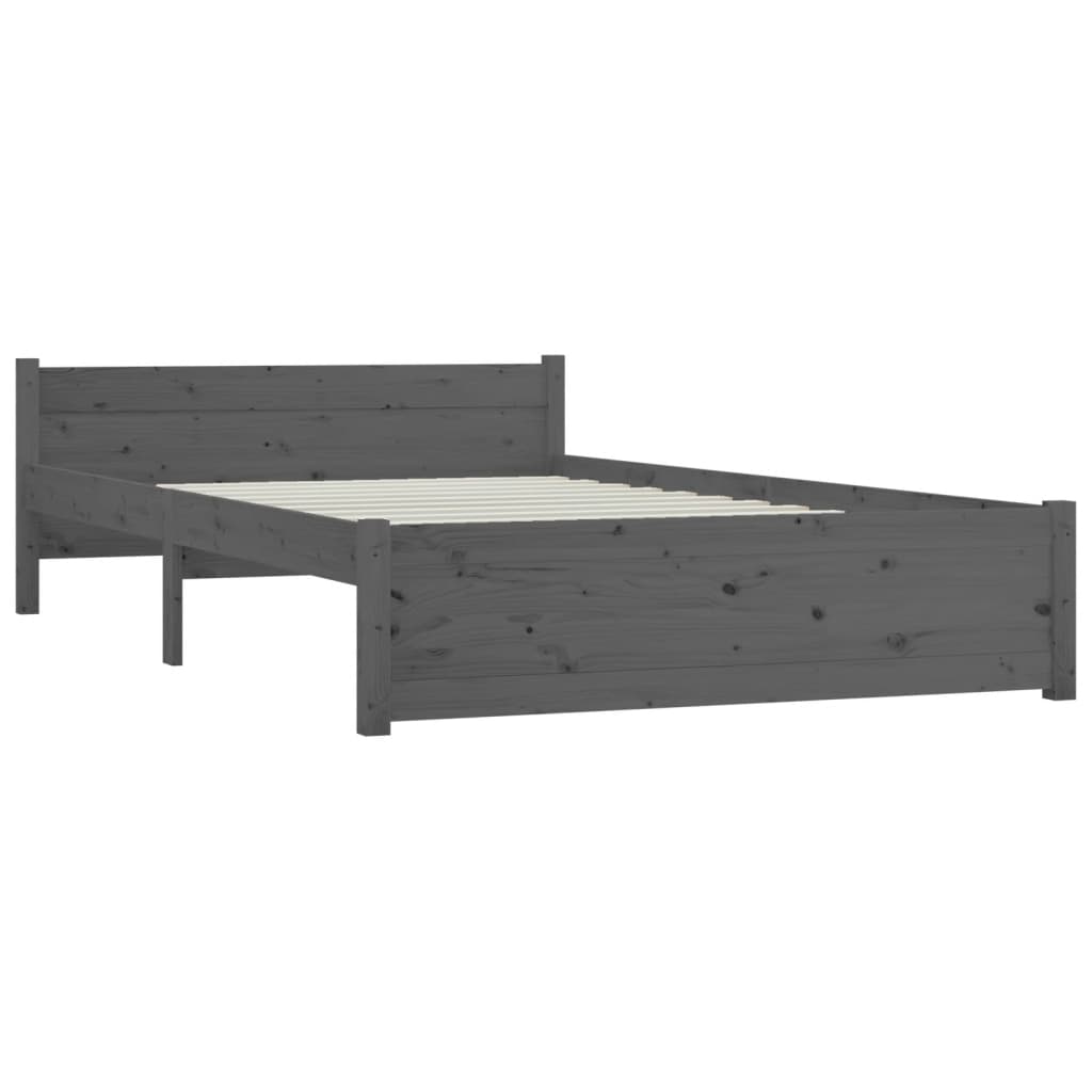 vidaXL Bed Frame without Mattress with Drawers Grey King Size