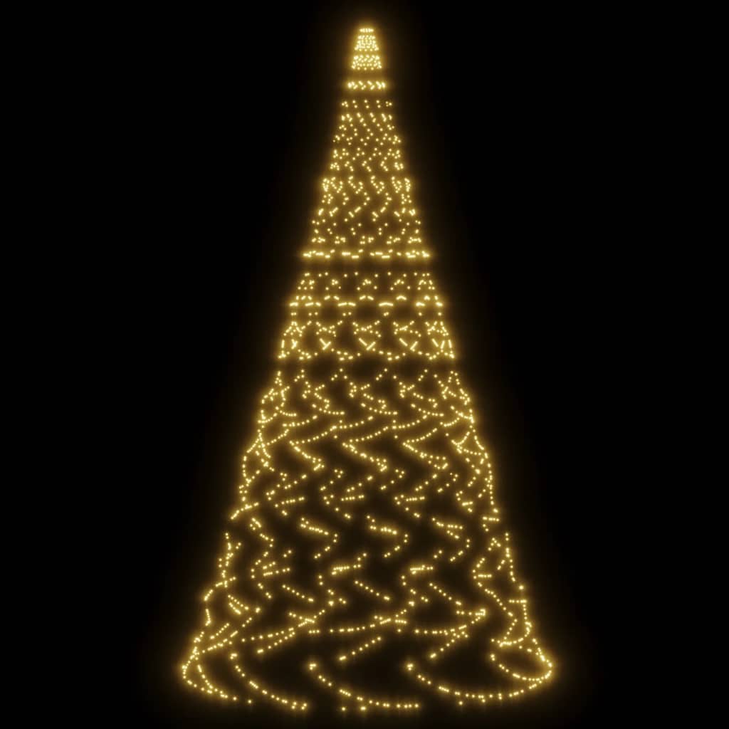 vidaXL Christmas Tree on Flagpole Warm White 1400 LEDs 500 cm