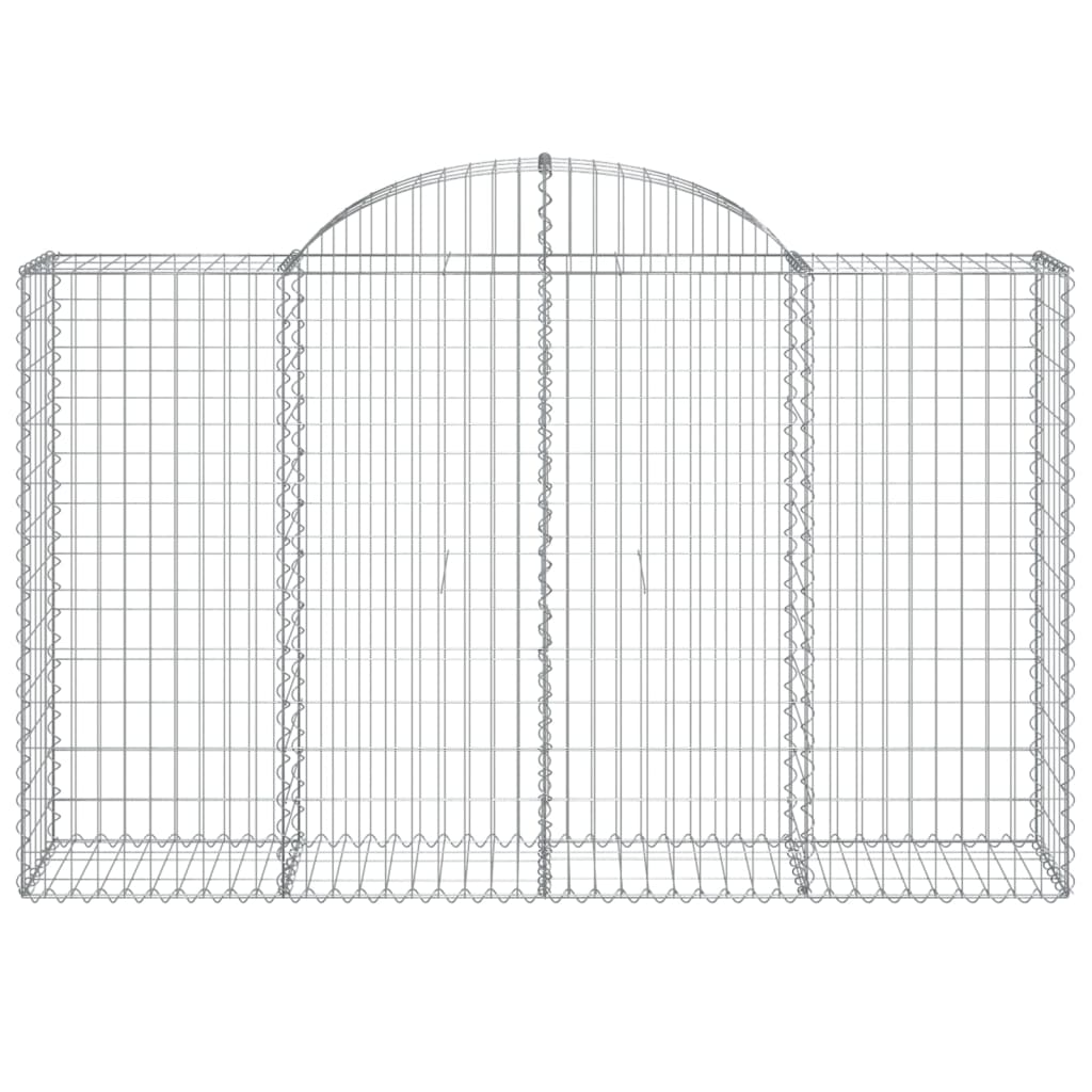 vidaXL Arched Gabion Basket 200x50x120/140 cm Galvanised Iron