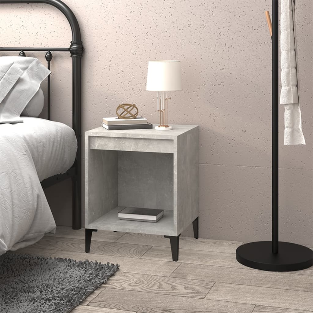 vidaXL Bedside Cabinet Concrete Grey 40x35x50 cm