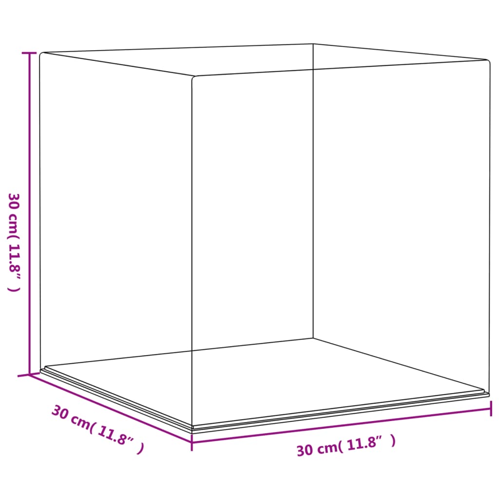 vidaXL Display Box Transparent 30x30x30 cm Acrylic