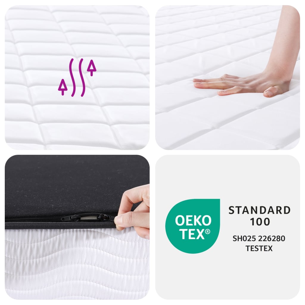 vidaXL Foam Mattress Medium Soft 183x203 cm King Size