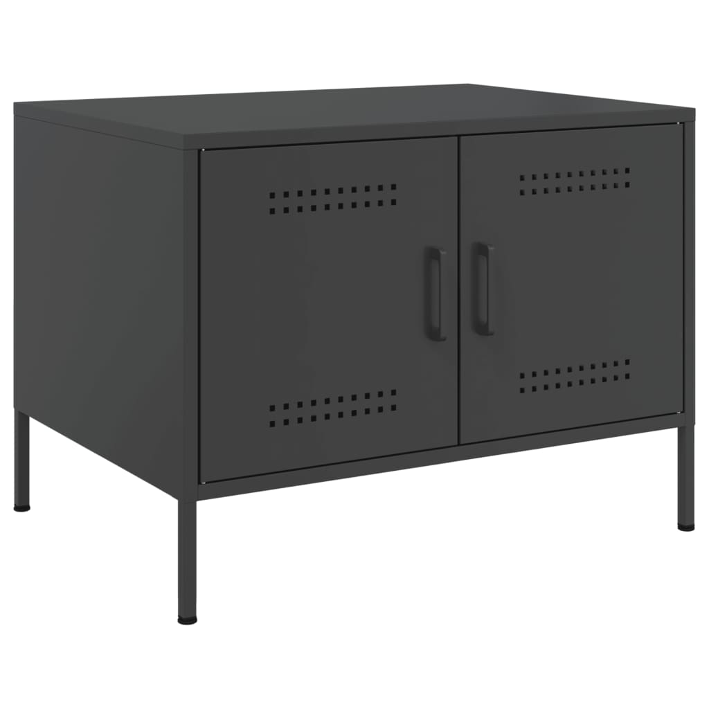 vidaXL Coffee Table Black 68x50x50.5 cm Cold-rolled Steel