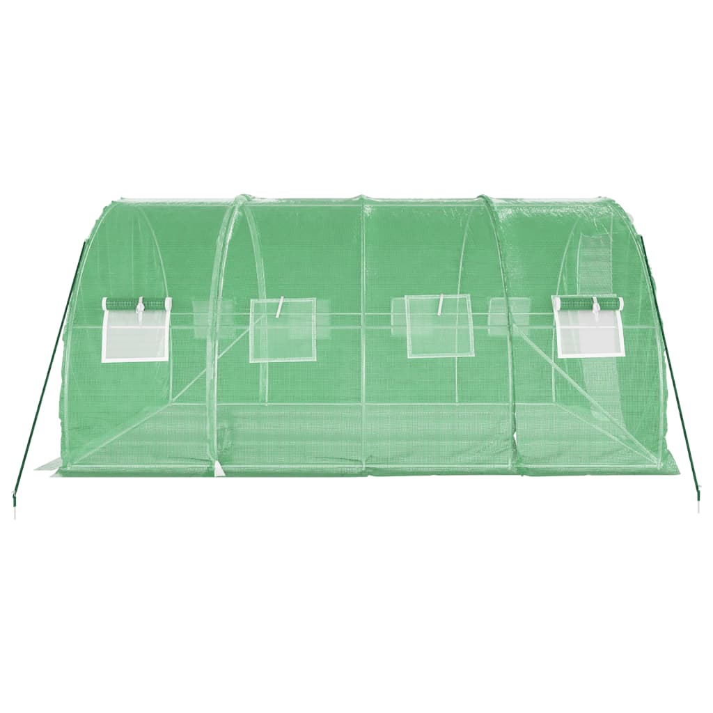 vidaXL Greenhouse with Steel Frame Green 12 m² 4x3x2 m