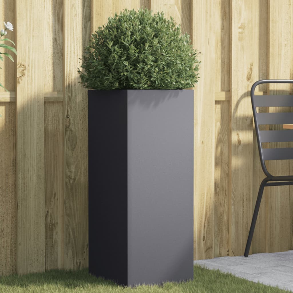 vidaXL Planter Anthracite 32x29x75 cm Cold-rolled Steel