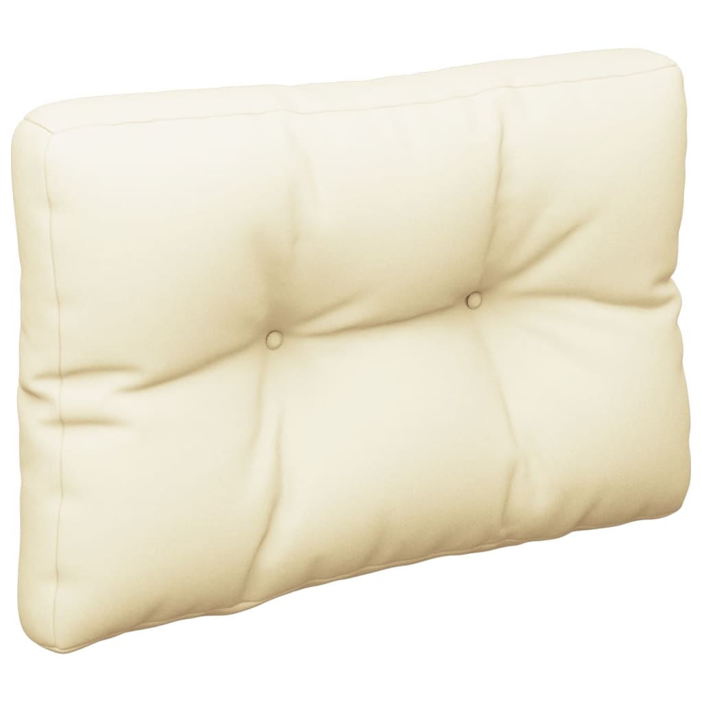 vidaXL Pallet Cushion Cream 50x40x12 cm Fabric