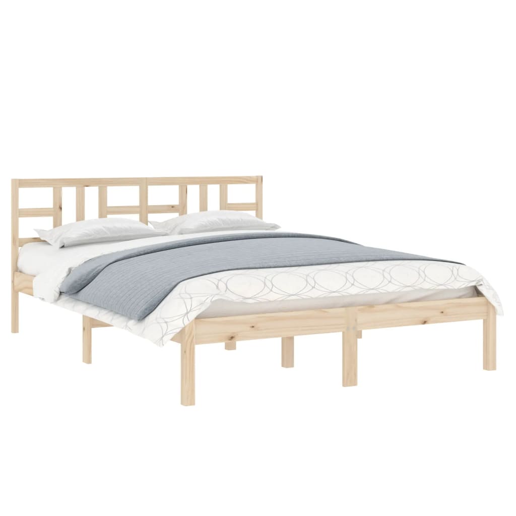 vidaXL Bed Frame without Mattress 135x190 cm Double Solid Wood