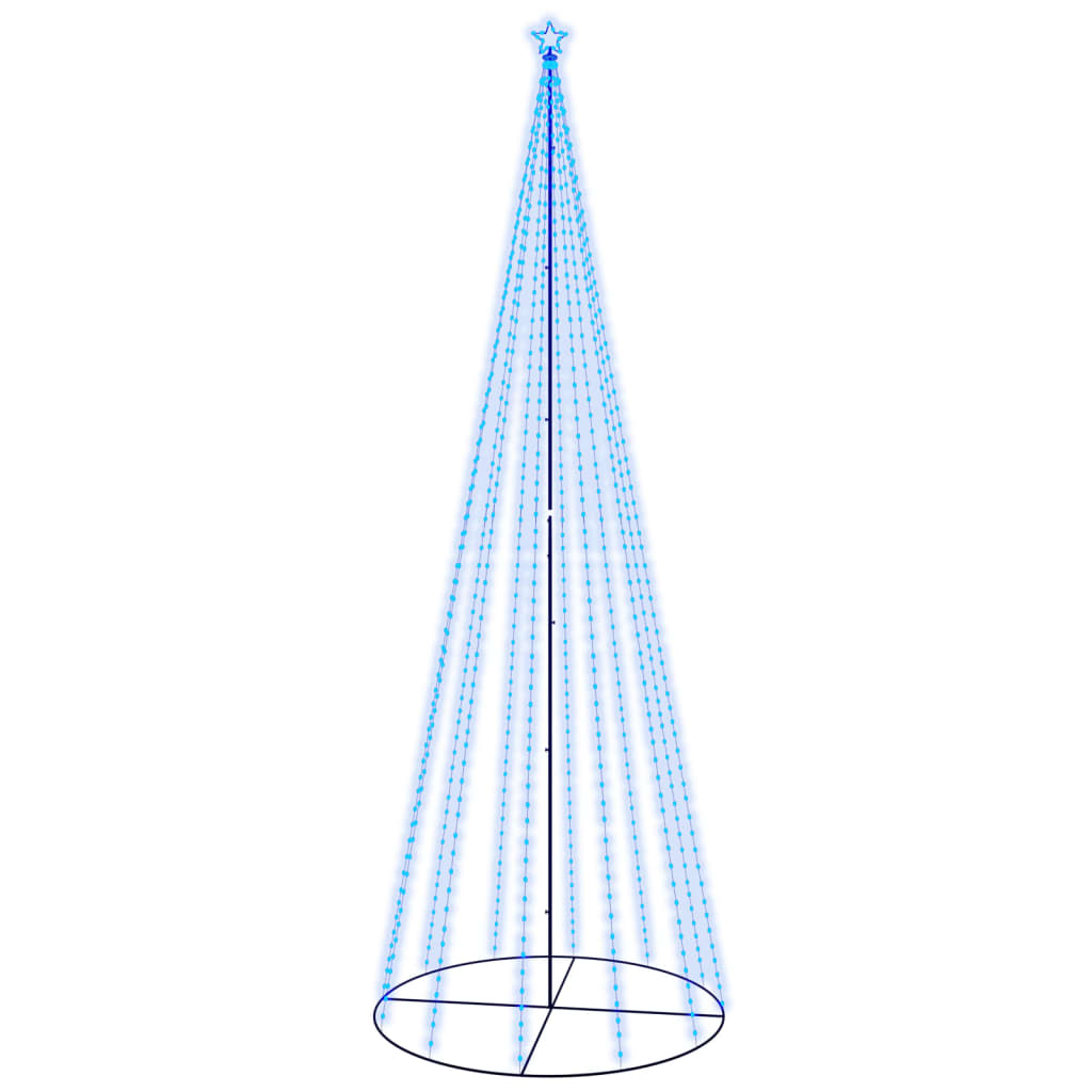 vidaXL Christmas Cone Tree Blue 732 LEDs 160x500 cm