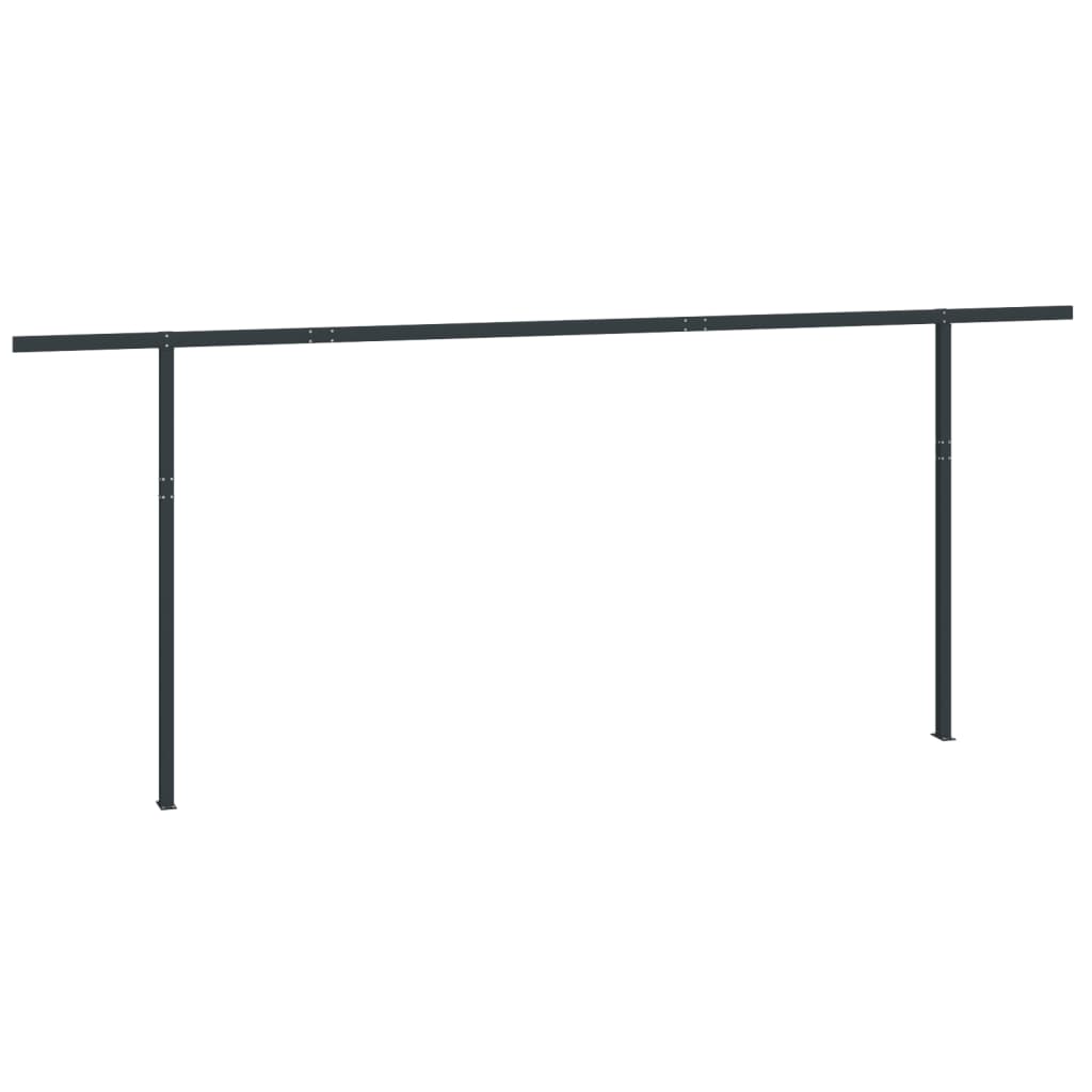 vidaXL Awning Post Set Anthracite 600x245 cm Iron