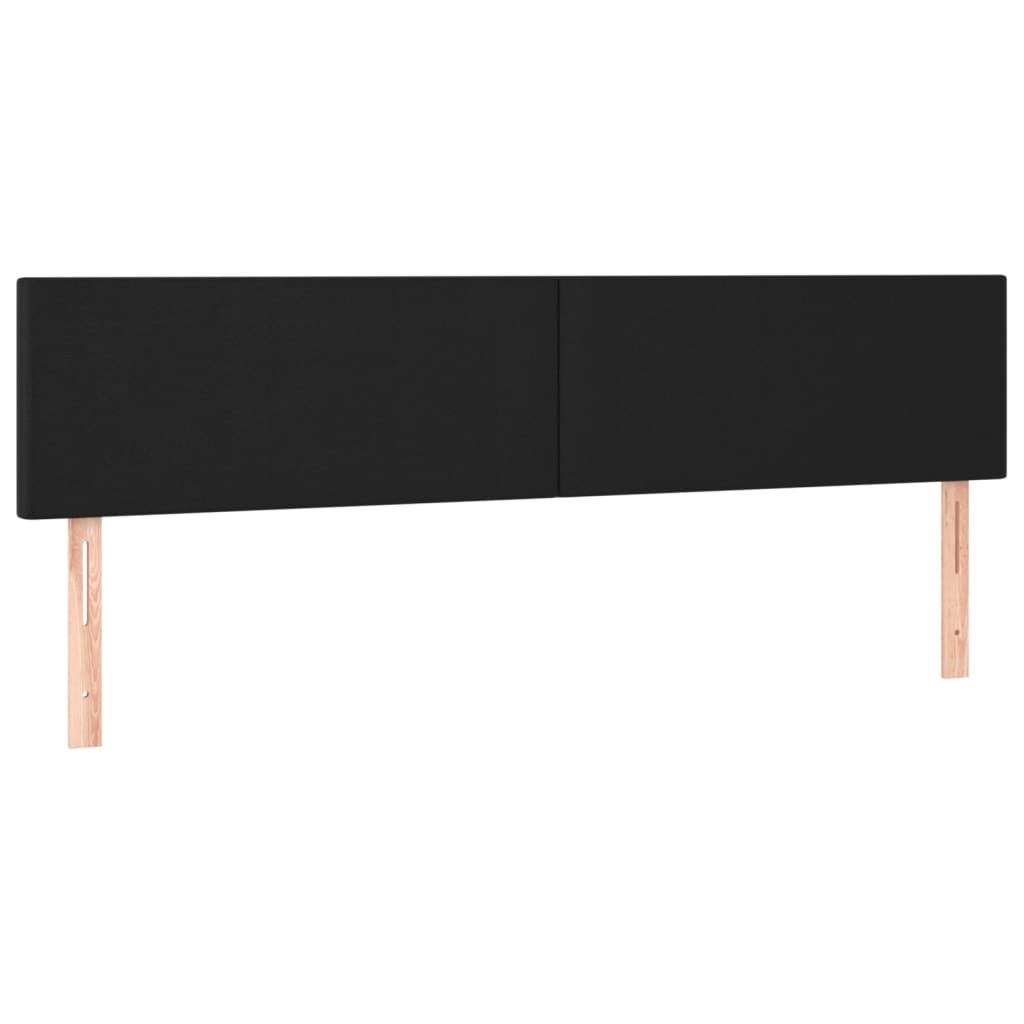 vidaXL LED Headboard Black 200 cm Faux Leather