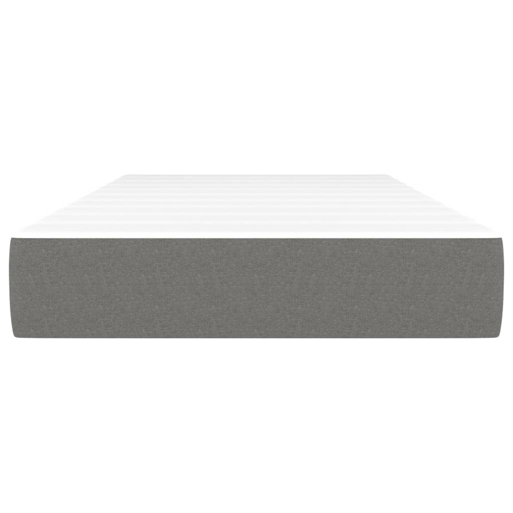 vidaXL Pocket Spring Bed Mattress Dark Grey 90x190x20 cm Fabric