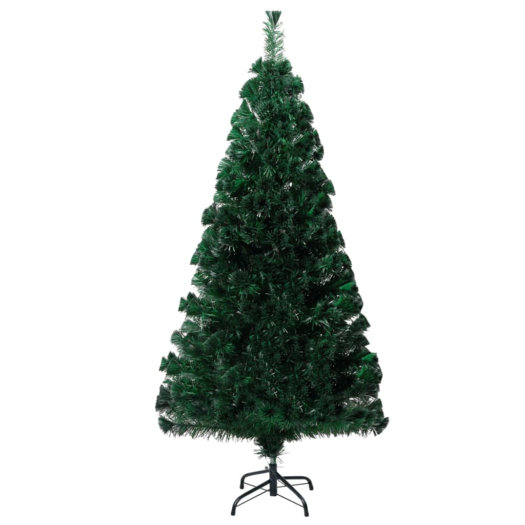 vidaXL Artificial Christmas Tree with Stand Green 150 cm Fibre Optic