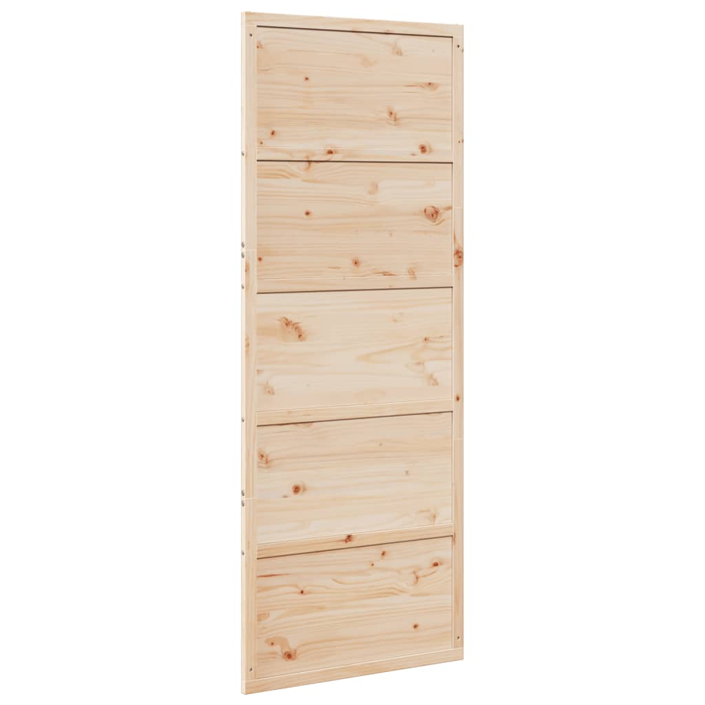 vidaXL Barn Door 80x208 cm Solid Wood Pine