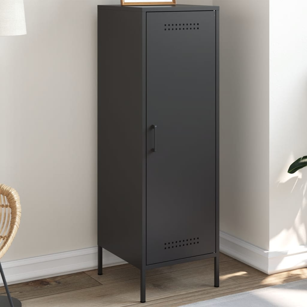 vidaXL Highboard Black 36x39x113 cm Steel