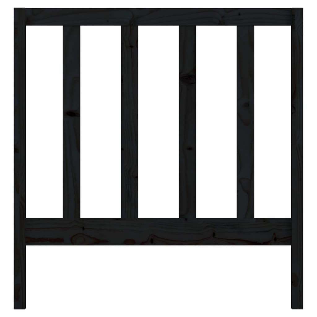 vidaXL Bed Headboard Black 96x4x100 cm Solid Wood Pine