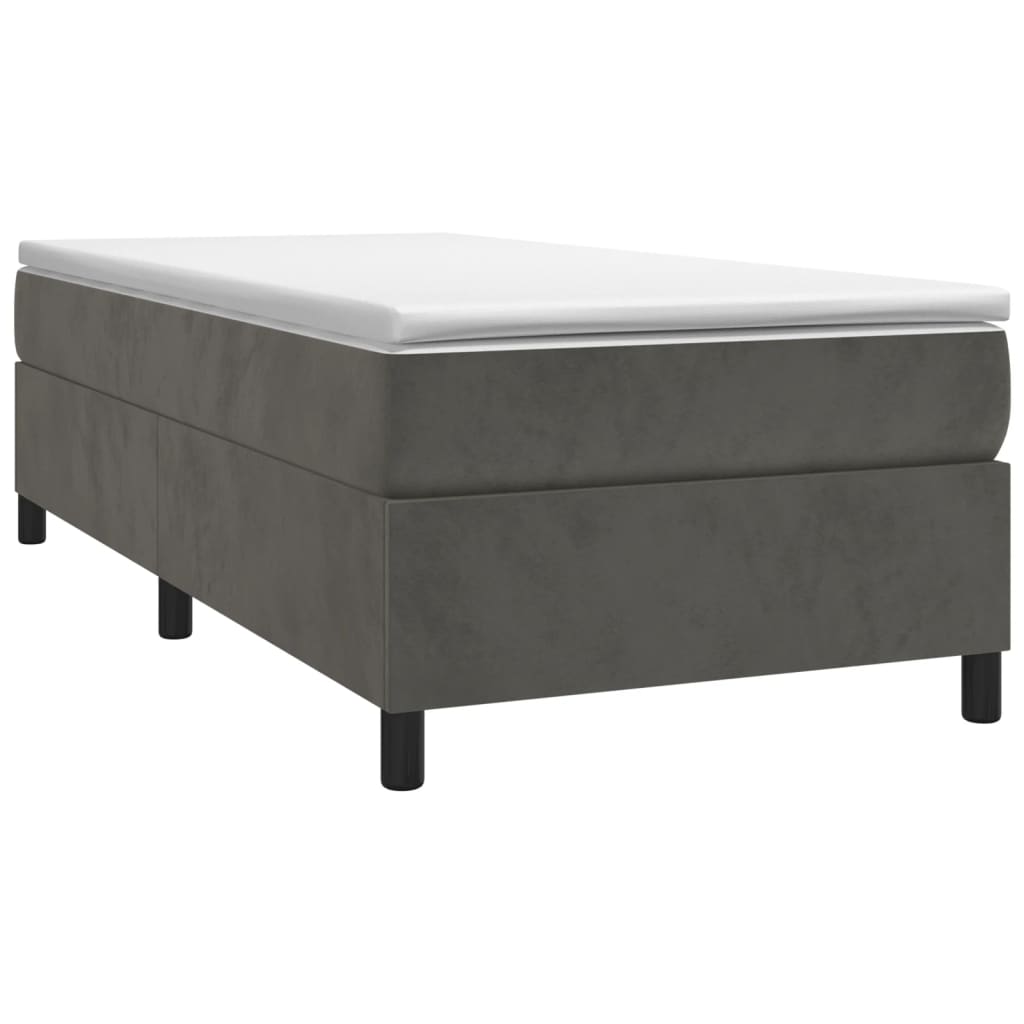 vidaXL Bed Frame Dark Grey 106x203 cm King Single Size Velvet