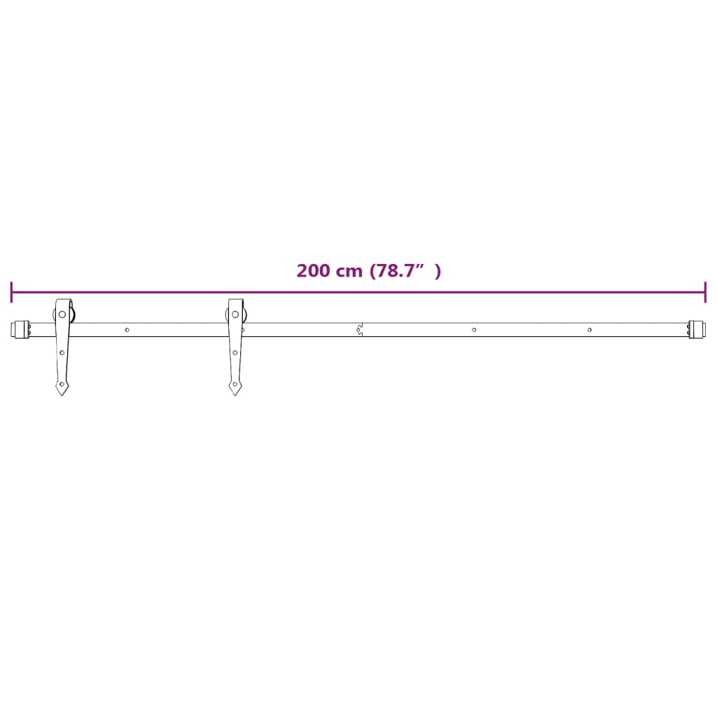 vidaXL Sliding Door with Hardware Set 70x210 cm Solid Wood Pine