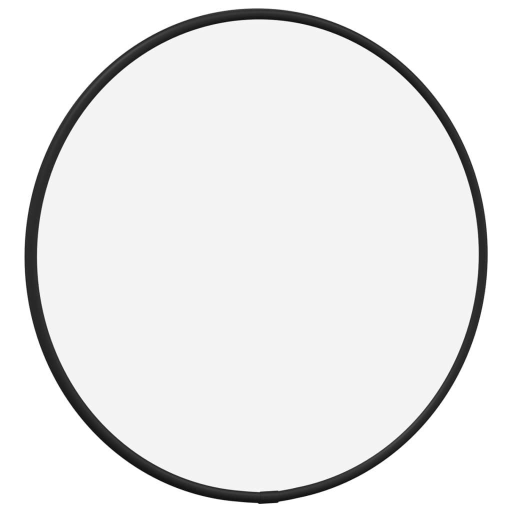 vidaXL Wall Mirror Black Ø 30 cm Round