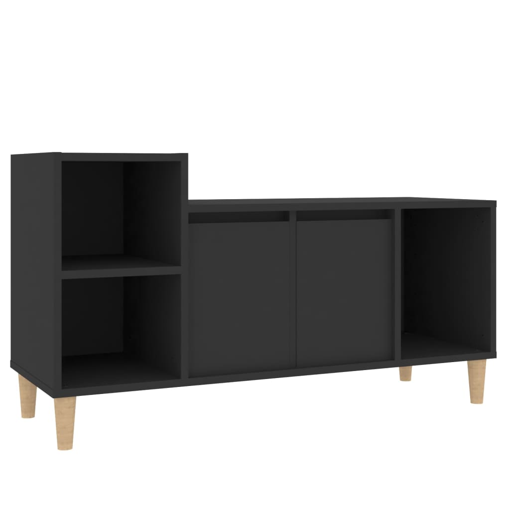 vidaXL TV Cabinet Black 100x35x55 cm Engineered Wood