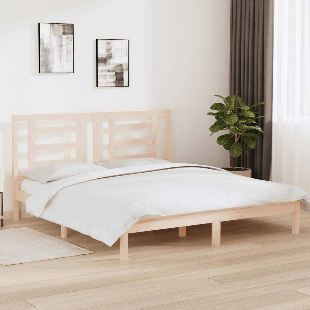 vidaXL Bed Frame Solid Wood 180x200 cm Super King Size