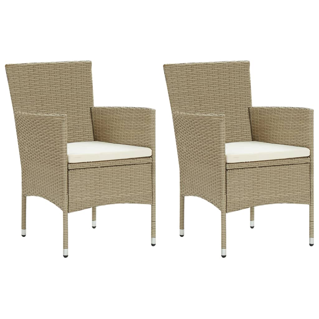 vidaXL 3 Piece Garden Dining Set Beige