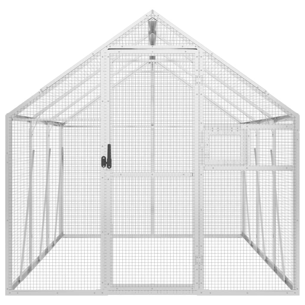 vidaXL Aviary Silver 1.79x3x1.85 m Aluminium