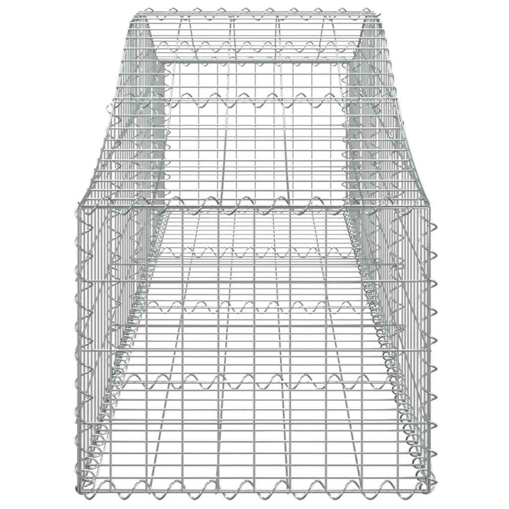 vidaXL Arched Gabion Baskets 3 pcs 200x50x40/60 cm Galvanised Iron