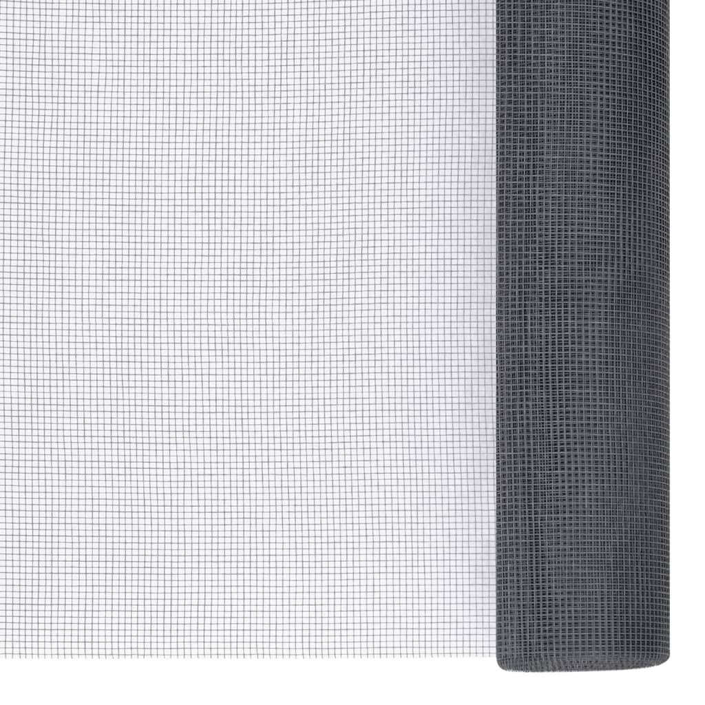 vidaXL Mesh Screen Fiberglass 112x1000 cm Grey