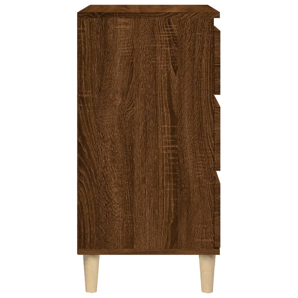 vidaXL Bedside Cabinet Brown Oak 40x35x70 cm Engineered Wood