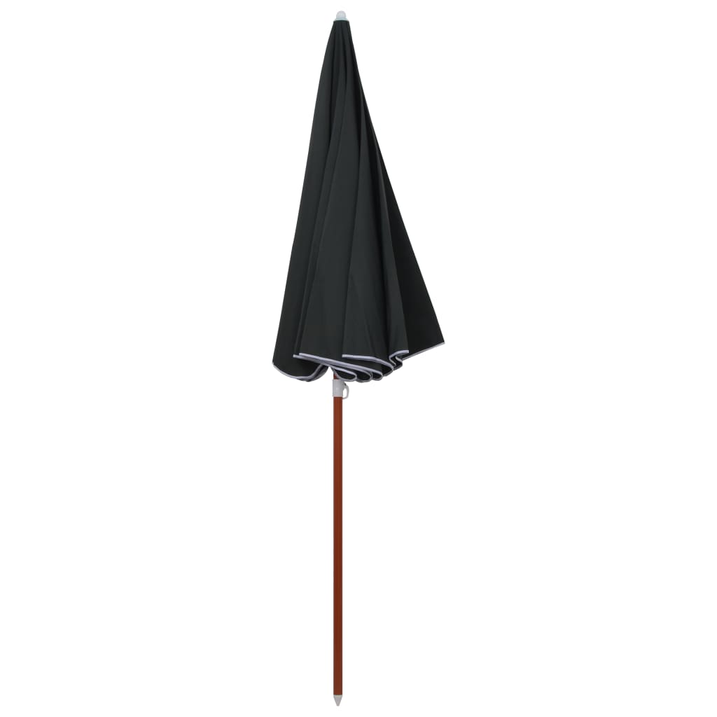 vidaXL Garden Parasol with Steel Pole 240 cm Anthracite