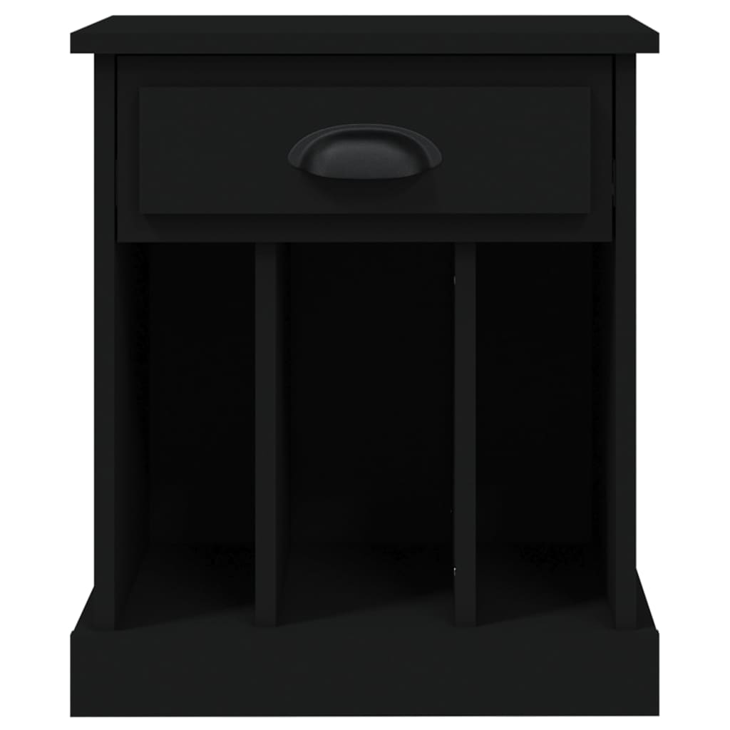 vidaXL Bedside Cabinet Black 43x36x50 cm