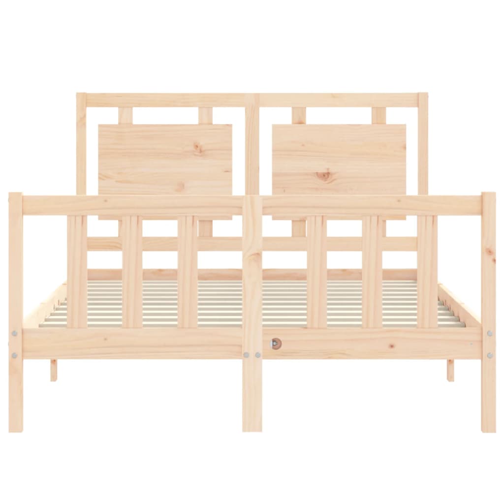 vidaXL Bed Frame without Mattress Double Solid Wood Pine