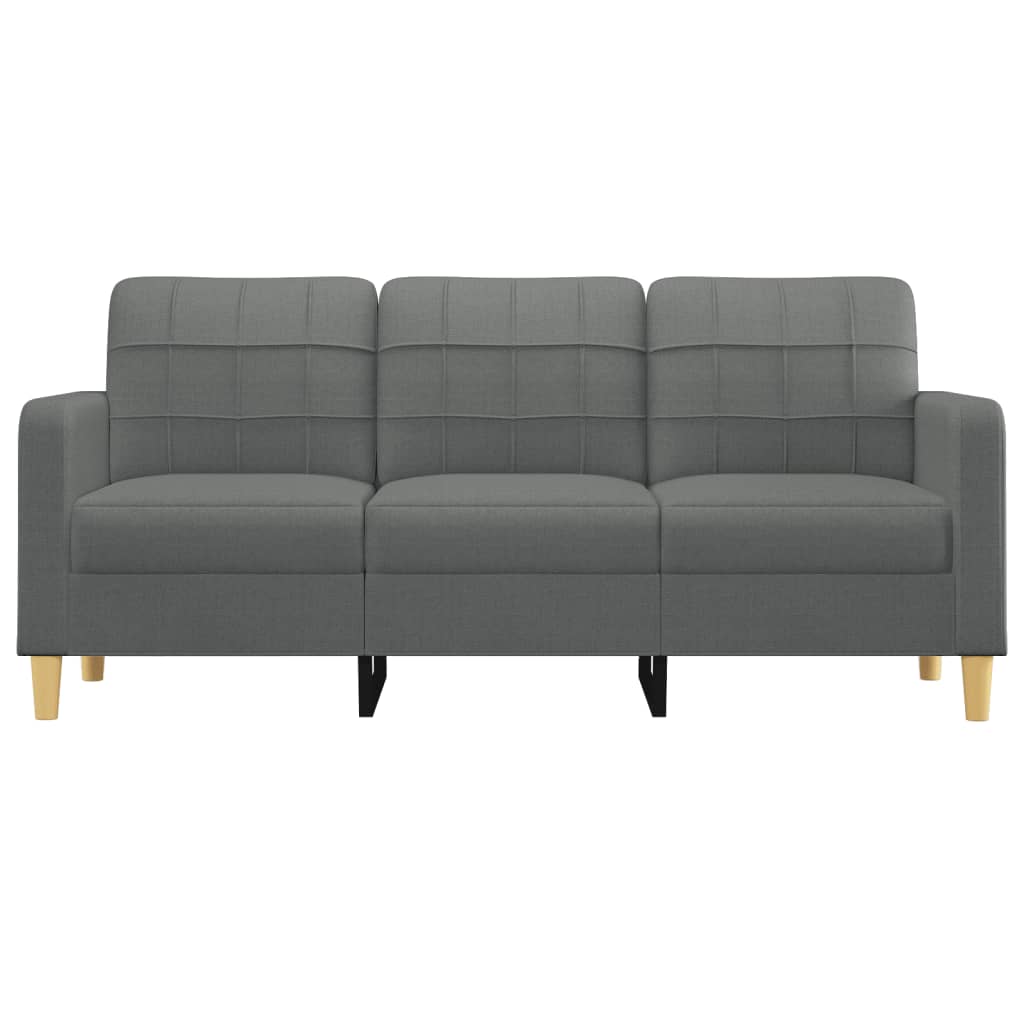 vidaXL 3-Seater Sofa Dark Grey 180 cm Fabric