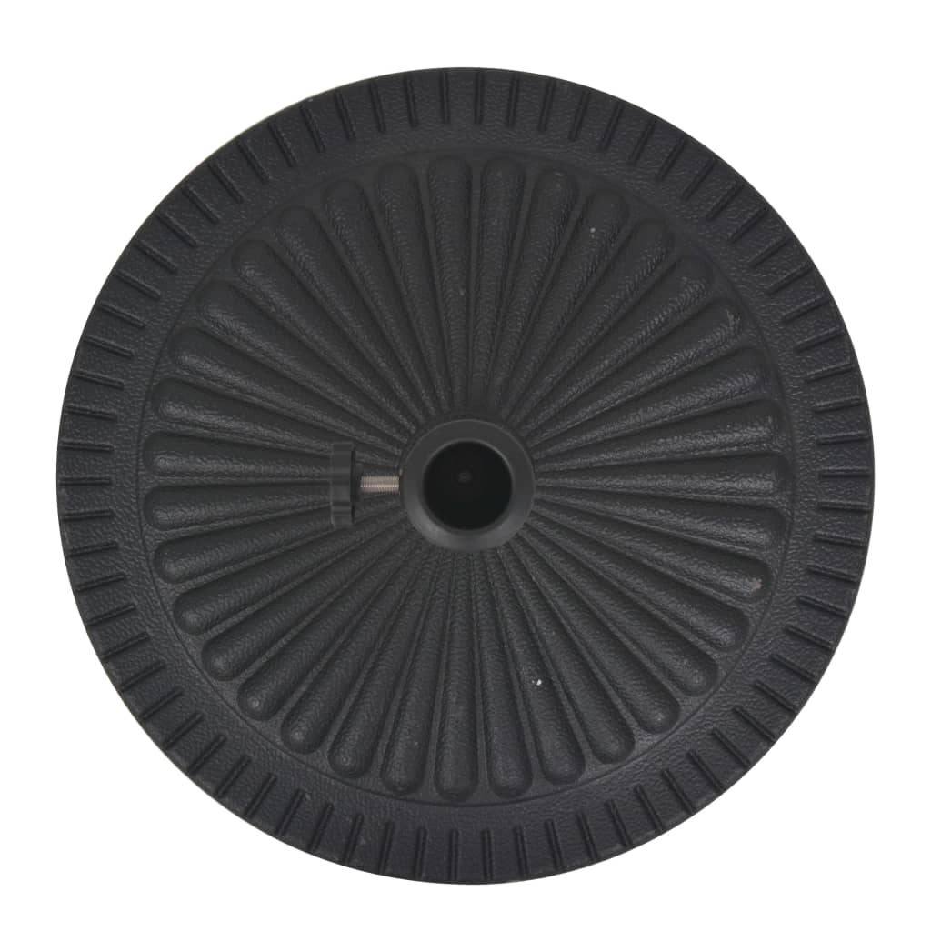 vidaXL Parasol Base Resin Round Black 29 kg