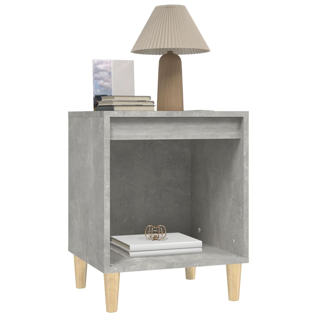 vidaXL Bedside Cabinet Concrete Grey 40x35x50 cm